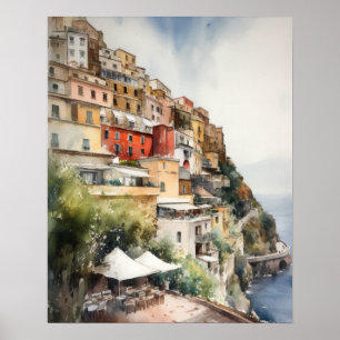 Póster de Impresión de Arte en Acuarela de Positan