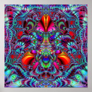 Poster de impresión de arte King Flame (12" x 12")