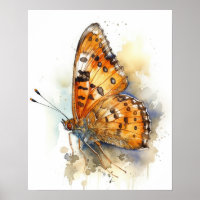 Poster de impresión de arte mariposa de emperador
