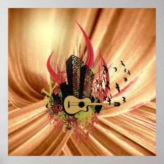 Poster de impresión de arte musical de Guay