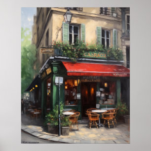 Poster de impresión de arte paisajístico de Café F
