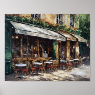 Poster de impresión de arte paisajístico de Café F
