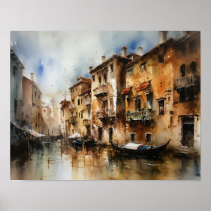Poster de impresión de arte paisajístico de Veneci