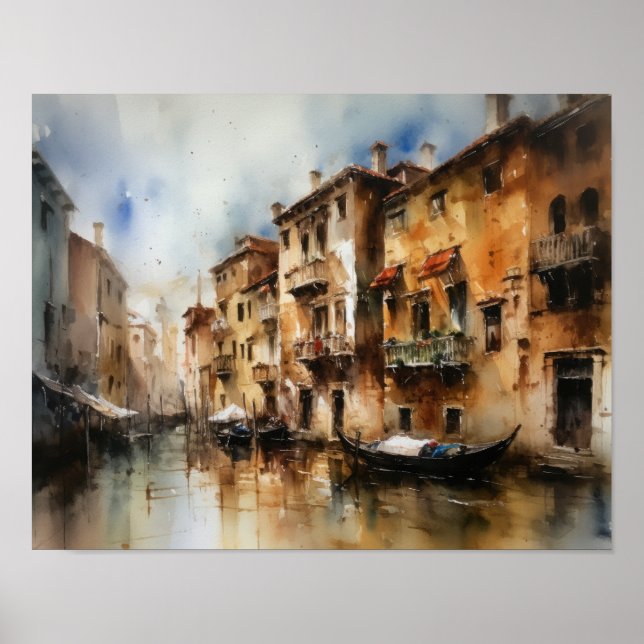 Poster de impresión de arte paisajístico de Veneci (Frente)