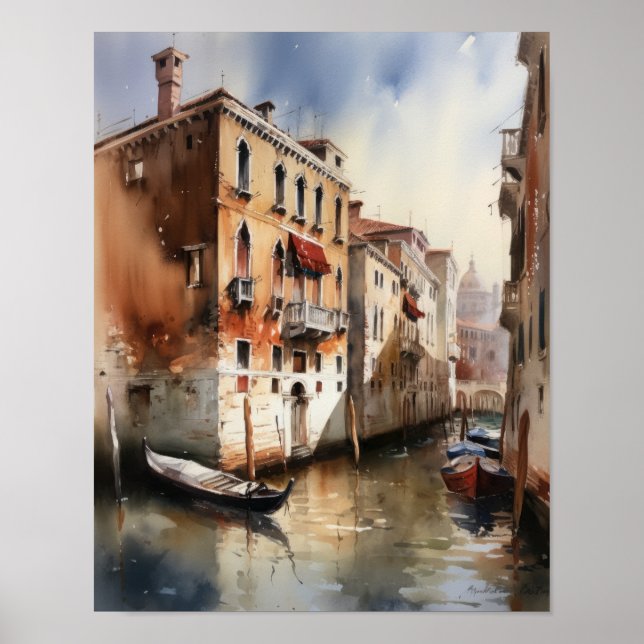 Poster de impresión de arte paisajístico de Veneci (Frente)