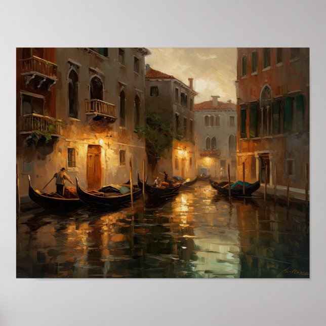 Poster de impresión de arte paisajístico de Veneci (Frente)