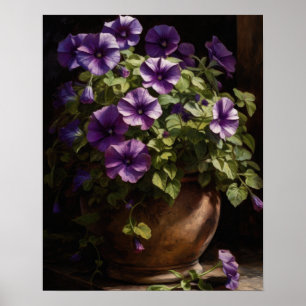 Poster de impresión de arte Purple Petunia