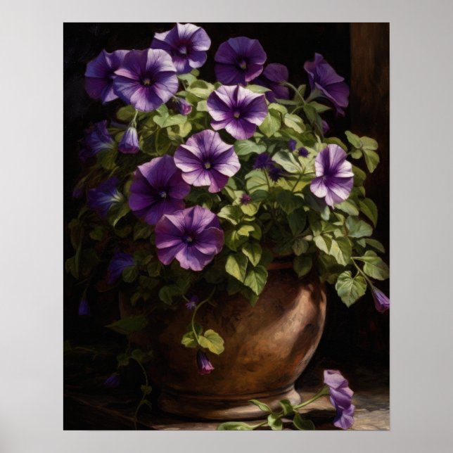 Poster de impresión de arte Purple Petunia (Frente)