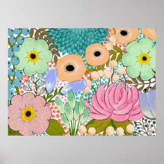 Poster De Impresión De Artistas Botánicos Florales
