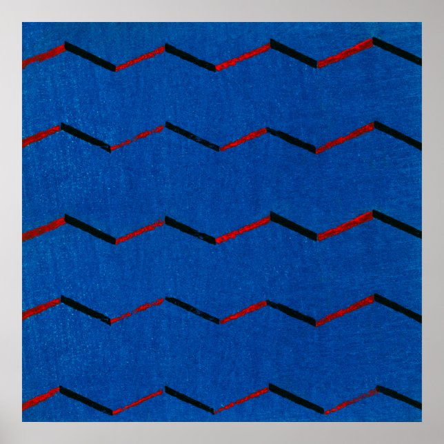 Poster de impresión de bloques de madera textil ja (Frente)