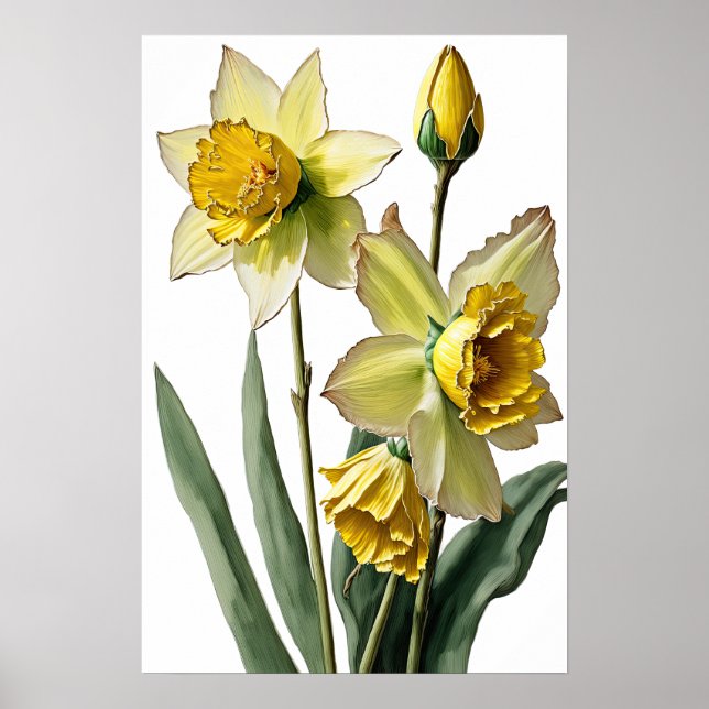 Poster de impresión de dibujos florales en dibujos (Frente)