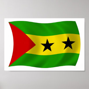 Póster de impresión de la bandera de Santo Tomé y 