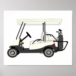 Poster de impresión de niños de carritos de golf