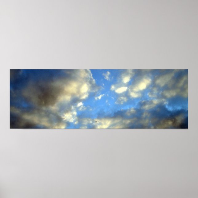 Poster de impresión de nubes de tormenta panorámic (Frente)