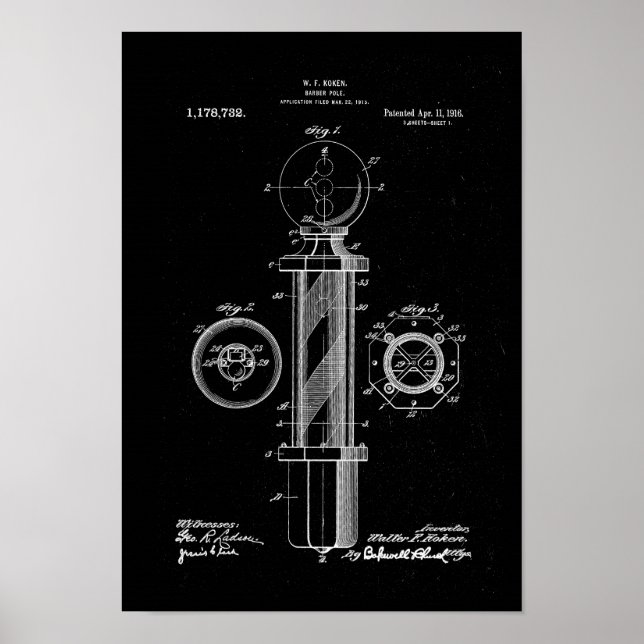 Poster de impresión de patentes de Ilustraciones d (Frente)