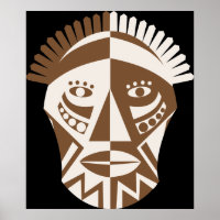 Poster de impresión de personalizado negro marrón 
