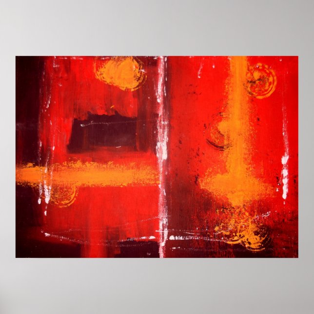 Póster de impresión de pintura abstracta expresion (Frente)
