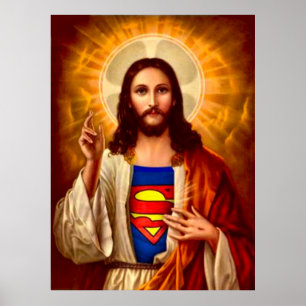 Poster de impresión de pintura de aceite de Super