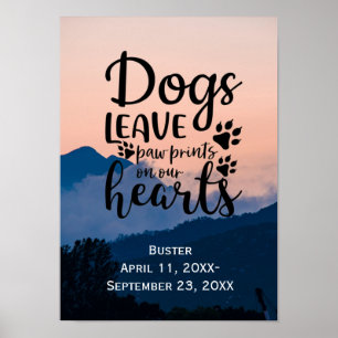 Poster de impresión de pintura en memoria de perro