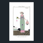 Poster de impresión de placas de moda Art Deco Cha<br><div class="desc">Charles Martin (Francés)Costumes Parisiens 1918 Placa de Moda 108. Robe de linon rayé bordée de linon rosa - Fichu aussi de linon rosa (Ropa rayada recortada con lino rosa - Scarf también con lino rosa) Journal des Dames et des Modes. Comer con color de pochoo en papel tendido, 1913. ¡Aquí...</div>