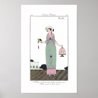 Poster de impresión de placas de moda Art Deco Cha