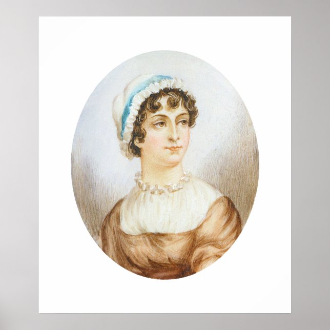 Poster de impresión de retrato de Jane Austen (Frente)