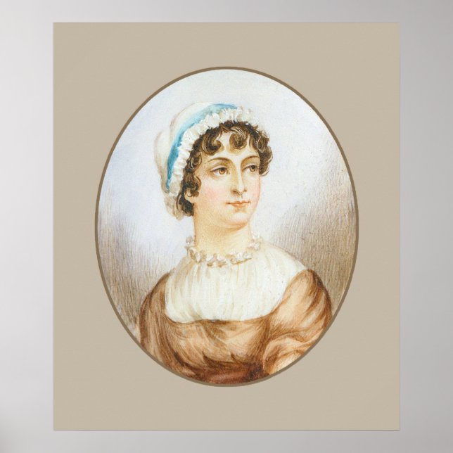 Poster de impresión de retrato de Jane Austen (Frente)