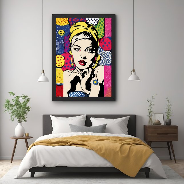 Póster de impresión de retrato de mujer con arte p (Subido por el creador)