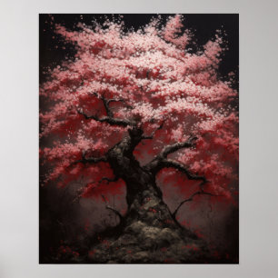 Poster de impresión del arte del cerezo sakura jap