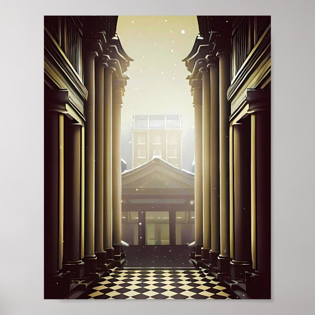 Poster de impresión del pilar (Frente)