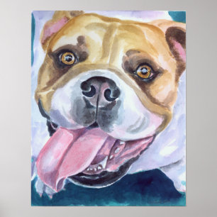 Poster de impresión en Bulldog inglés