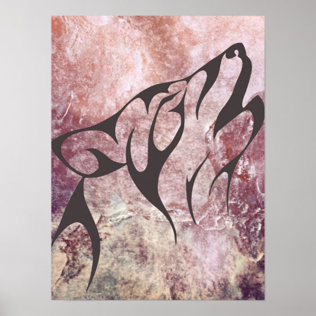 Poster de impresión en línea abstracta (Frente)