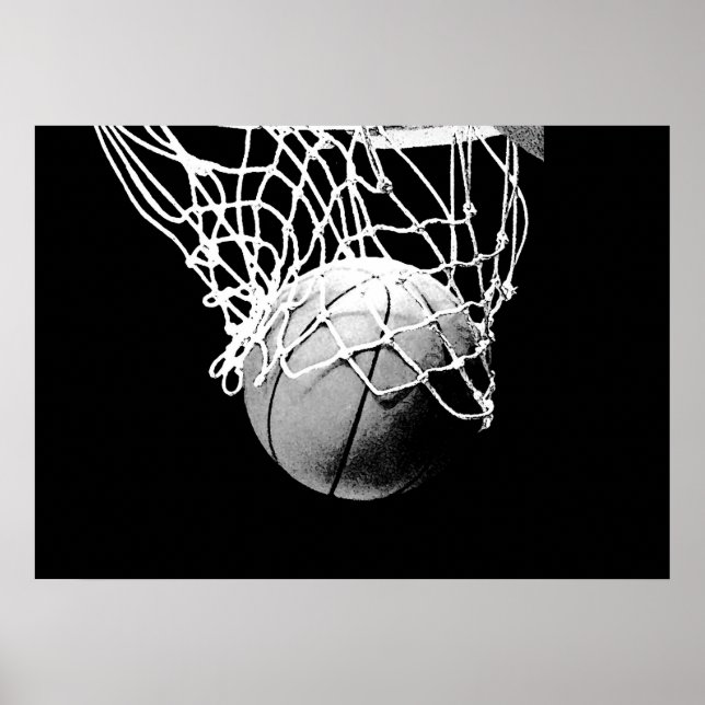 Poster de impresión en red y bolas de baloncesto b (Frente)