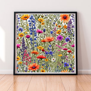 Póster de impresión general de flores silvestres