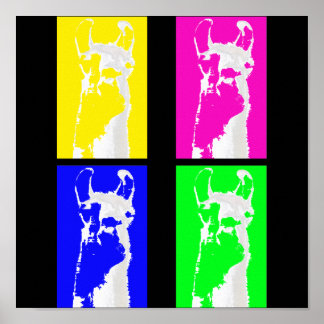 poster de impresión gráfica de bloques de llama