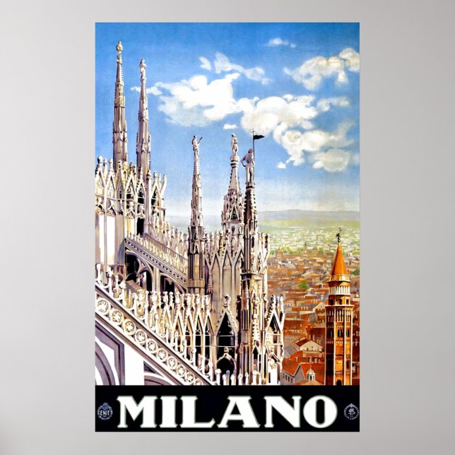 Poster de impresión único de viaje de Milano de Vi (Frente)