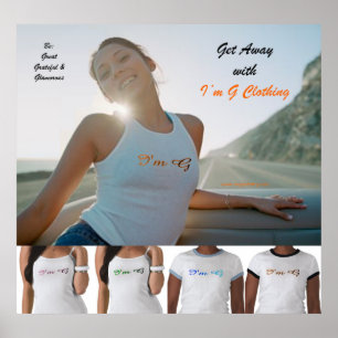 Poster de impresiones cursivas de I'm G Clothing