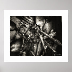 Póster de Impresiones Vintage Sepia
