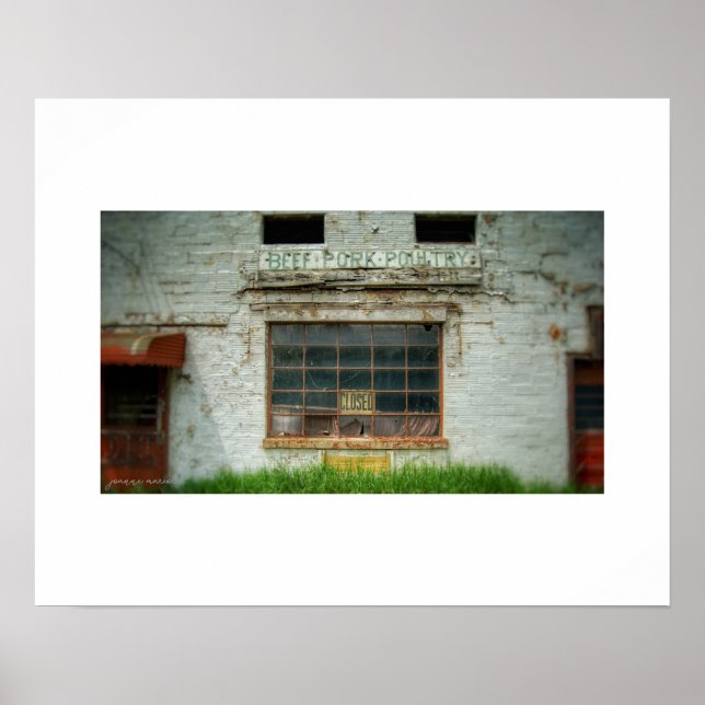 Póster de impreso de carnicería abandonada (Frente)