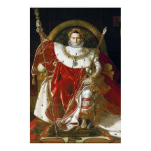 Póster de Ingres – Napoleón I en su trono imperial