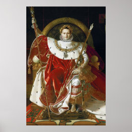 Póster de Ingres – Napoleón I en su trono imperial