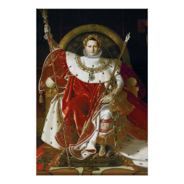 Póster de Ingres – Napoleón I en su trono imperial