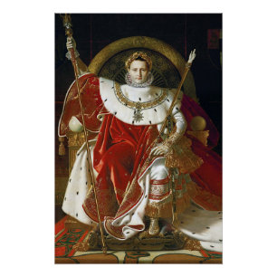 Póster de Ingres – Napoleón I en su trono imperial