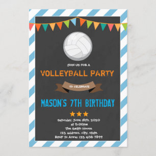 Póster de invitación de voleibol