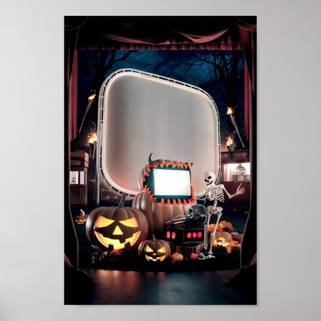 Póster de Invitación en Blanco de Halloween #3 (Frente)