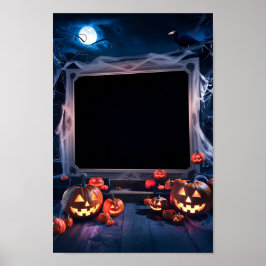 Póster de Invitación en Blanco de Halloween Marco 