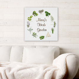 Póster de jardín de hierbas personalizado