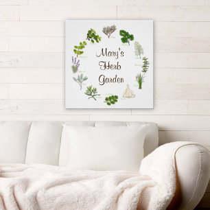 Póster de jardín de hierbas personalizado