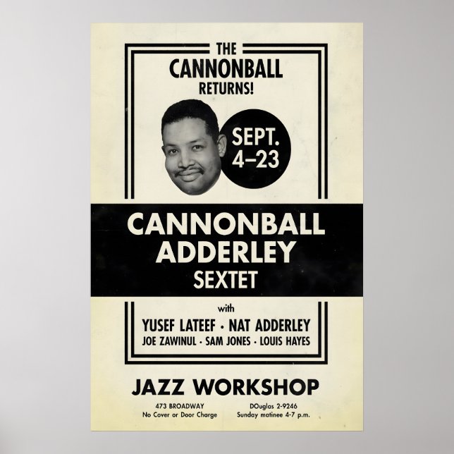 Póster de jazz de Cannonball Adderley - Jazz Works (Frente)