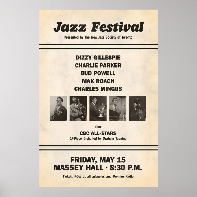 Póster de jazz de Charlie Parker - Dizzy Gillespie (Frente)